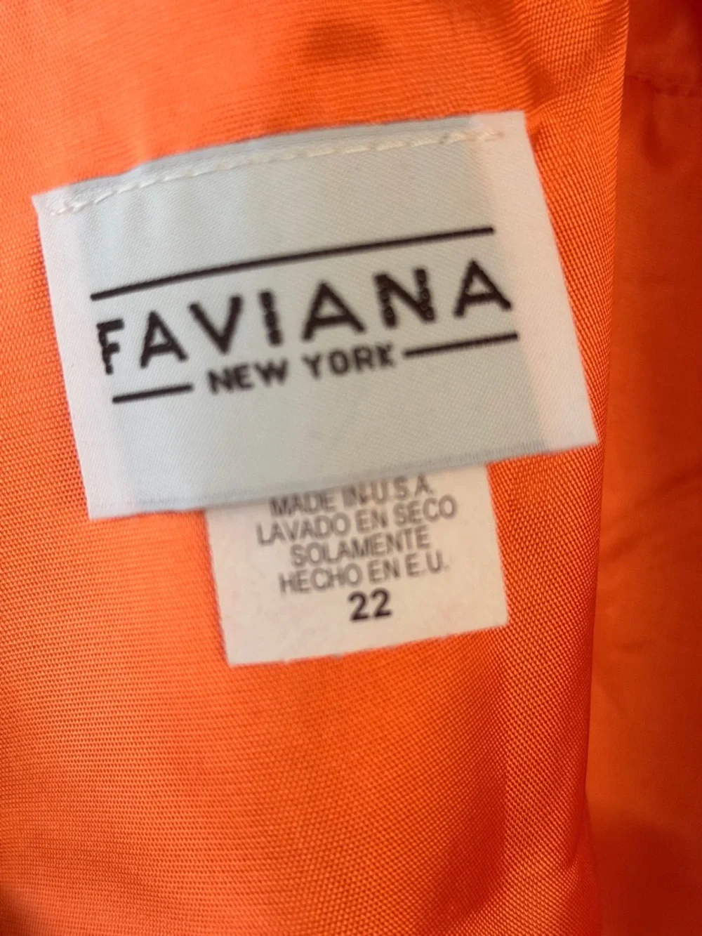 Faviana Floor Length Gown - Size 22 - Picture 3 of 9